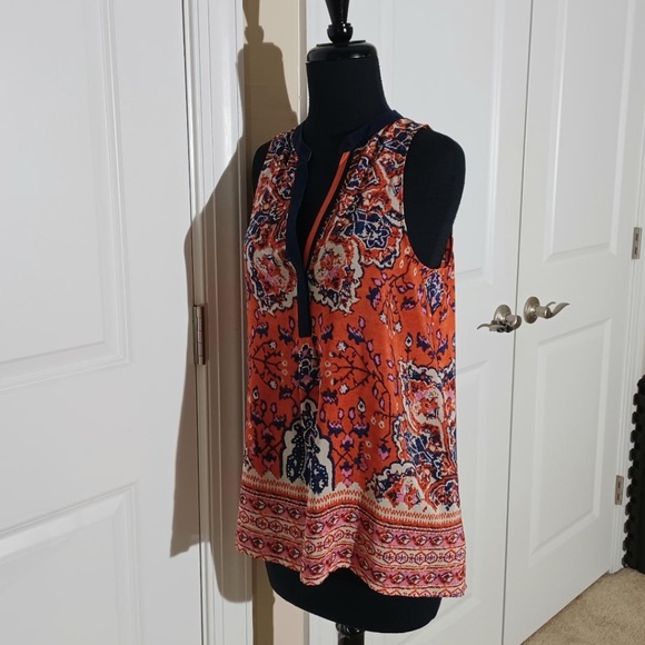 ANTHROPOLOGIE by VANSSA VIRGINIA 'Finn' Sleeveless Silk Tunic Tank Top - Picture 3 of 6